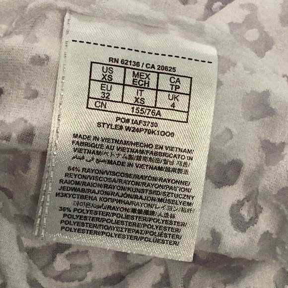 Guess Cheetah Sheer White XS Top - Picture 5 of 6